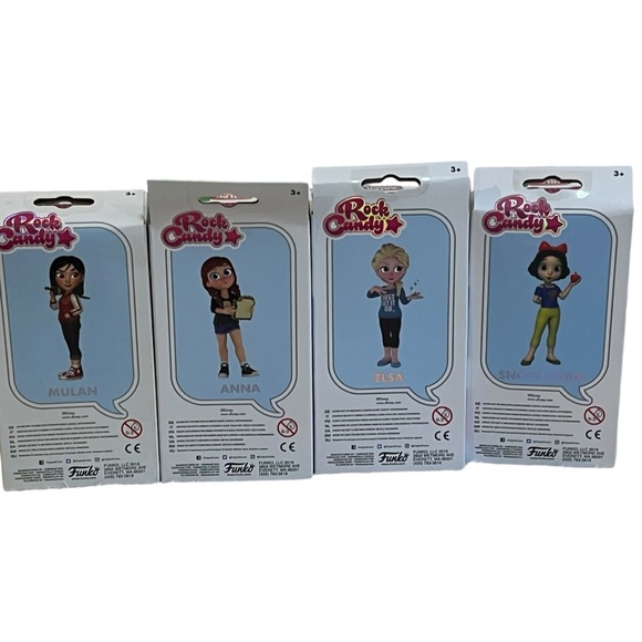 DISNEY FUNKO Rock Candy figures Snow White, Mulan, Elsa, Anna new in boxes - Picture 2 of 8